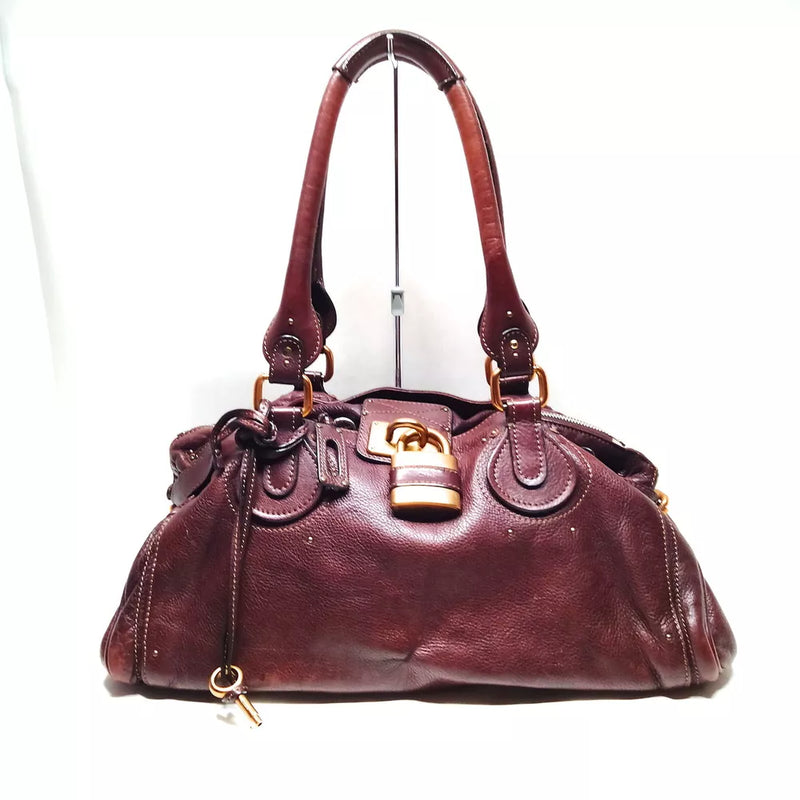 Chloe Hand Bag Brown Leather