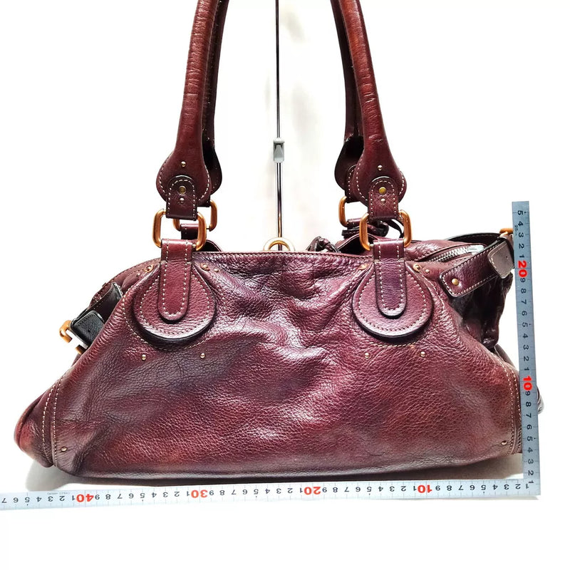 Chloe Hand Bag Brown Leather