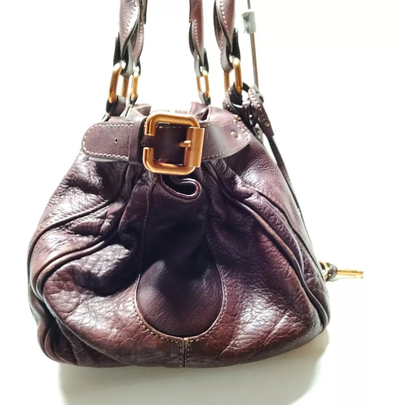 Chloe Hand Bag Brown Leather