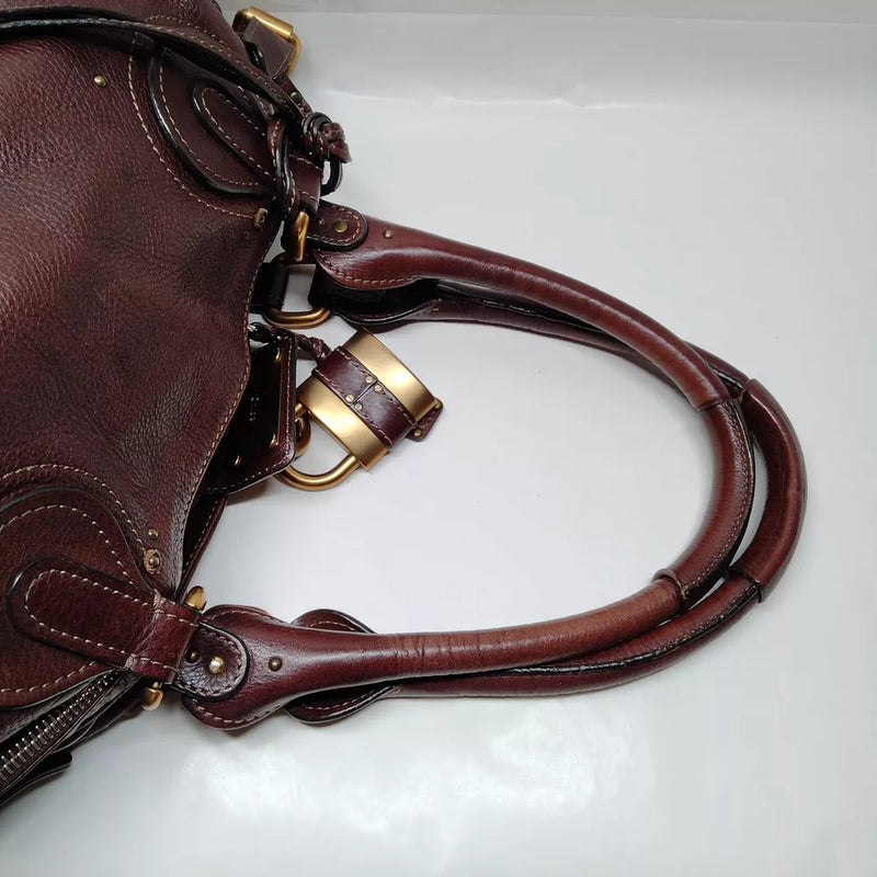 Chloe Hand Bag Brown Leather