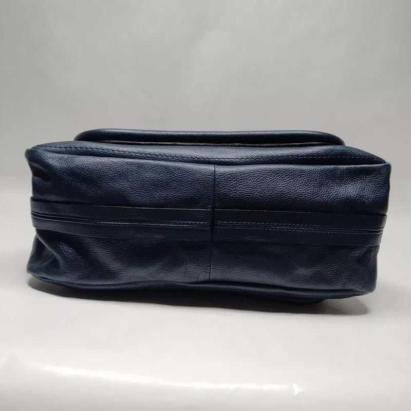 Chloe Hand Bag Navy Blue Leather