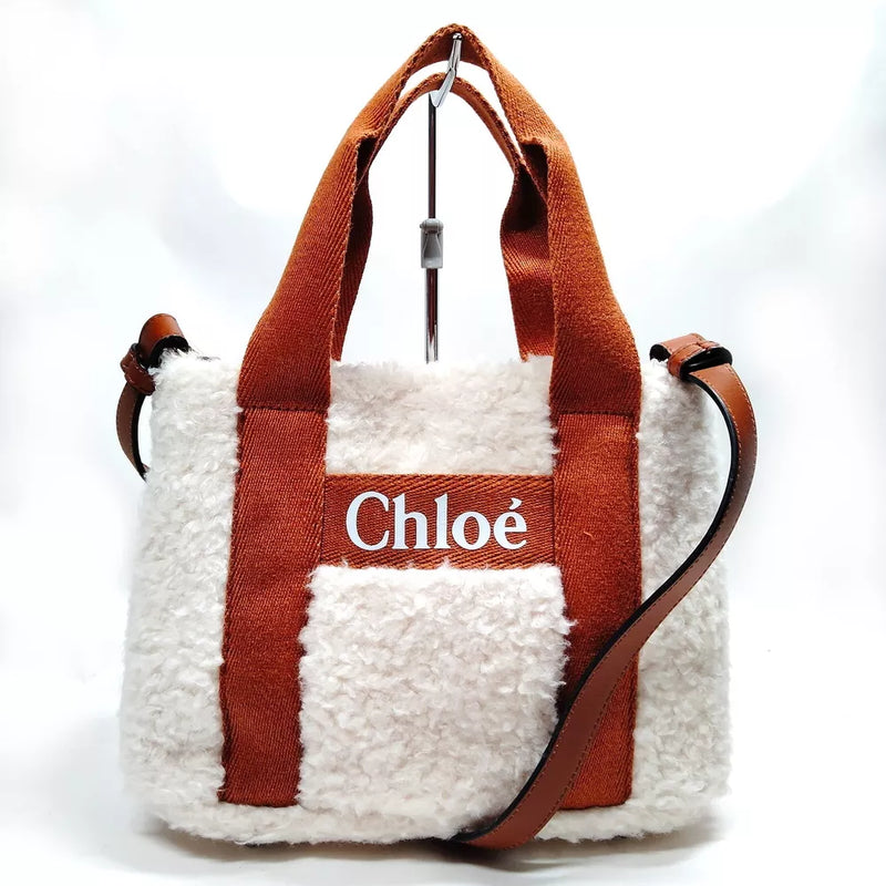 Chloe Hand Bag White Wool