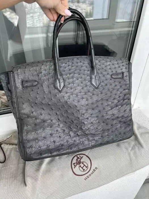 Hermes Birkin bag natural ostrich Swarovski